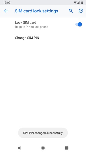 Your SIM PIN has been changed
