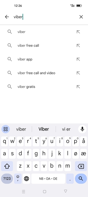 Skriv inn applikasjonsnavnet og velg Søk