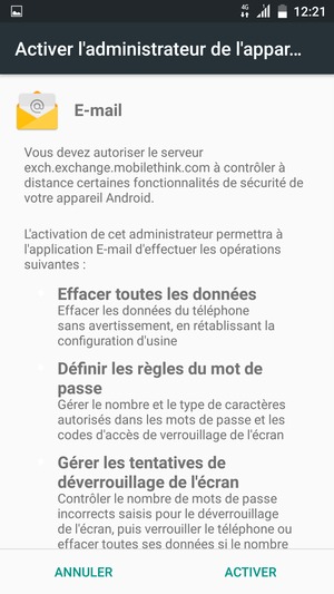 Sélectionnez ACTIVER