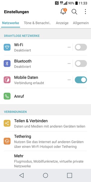 Wählen Sie Netzwerke und Mehr