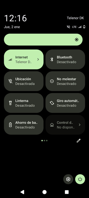 Ajuste el brillo al nivel requerido