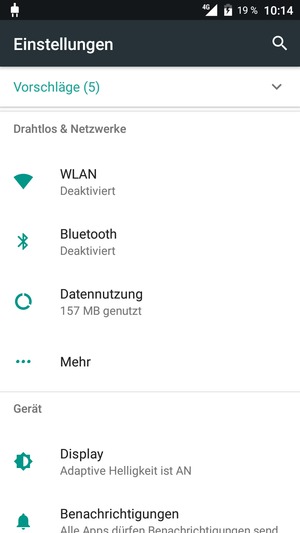 Wählen Sie Mehr