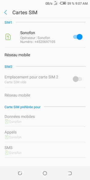 Sélectionnez Réseau mobile