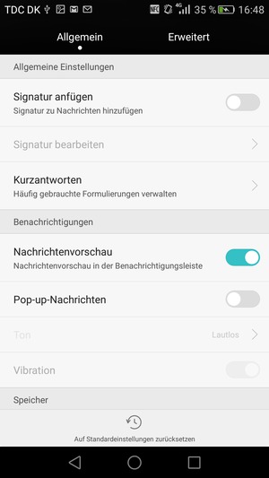 Wählen Sie Erweitert