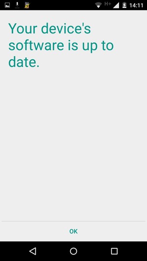 If your phone is up to date, select OK