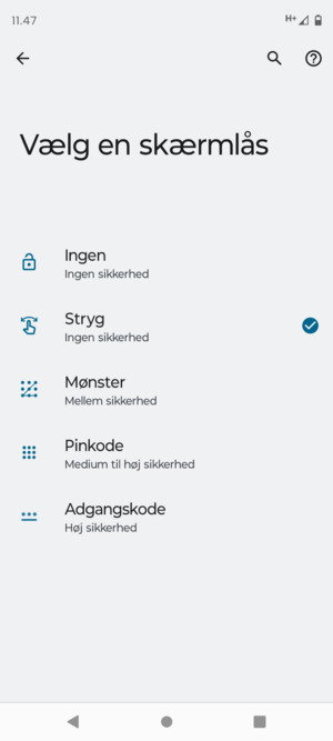 Vælg Mønster