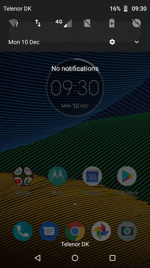 Slide down the top menu again