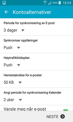 Hvis du ser dette
skjermbildet, velg NESTE