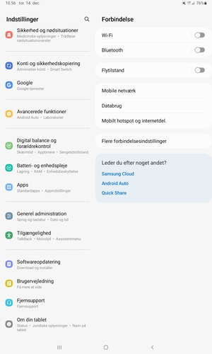 Scroll til og vælg Softwareopdatering