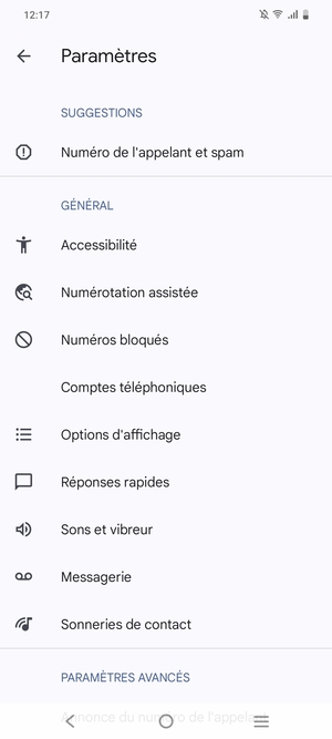 Sélectionnez Messagerie 