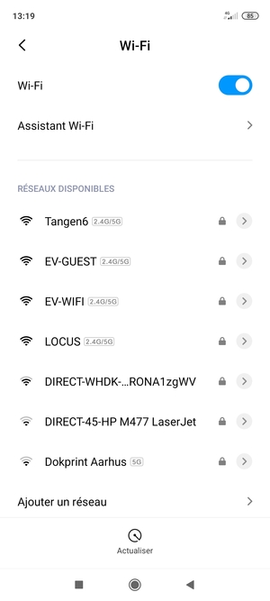Sélectionnez le réseau sans fil auquel vous souhaitez vous connecter