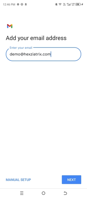 Enter your Email address and select NEXT