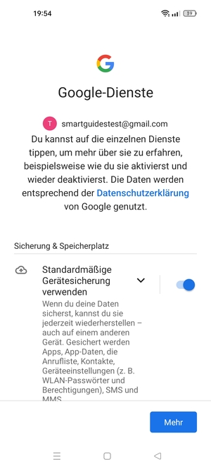 Wählen Sie Mehr