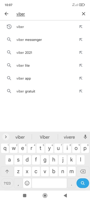 Inserisci il nome dell'app e seleziona Ricerca