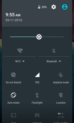 Adjust brightness to the required level