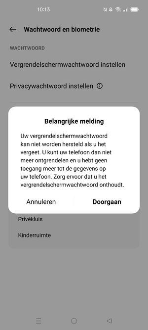 Selecteer Doorgaan