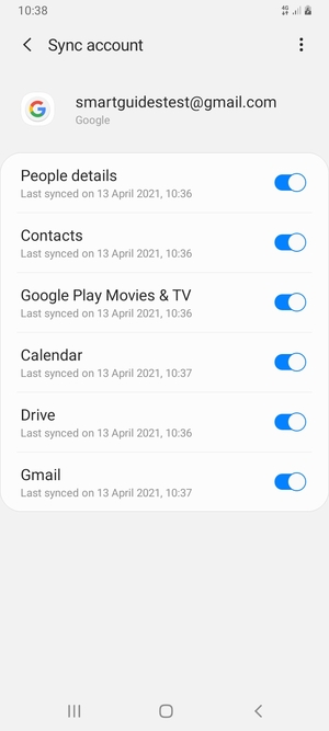 Make sure Contacts is selected