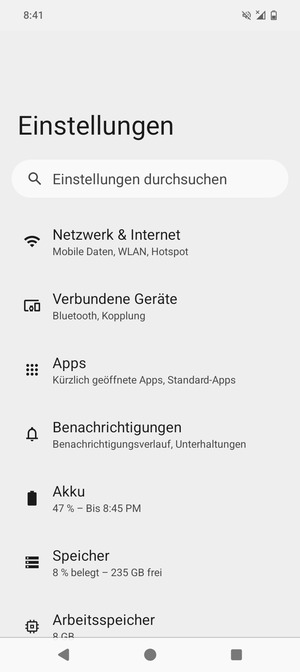 Wählen Sie Netzwerk & Internet