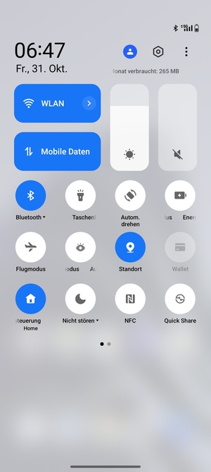 Schalten Sie WLAN und Bluetooth aus