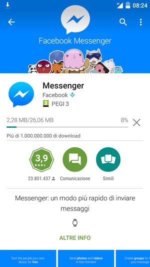 Attendi il completamento del processo di installazione