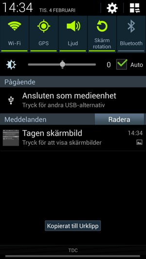 Välj Ljud för att byta till vibrationsläge