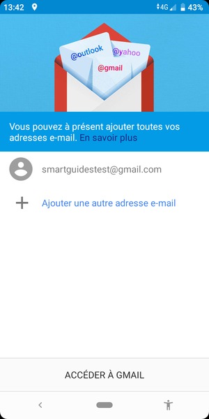 Sélectionnez ACCÉDER À GMAIL