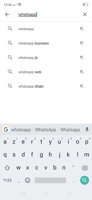 Saisissez le nom de l'appli et sélectionnez Rechercher