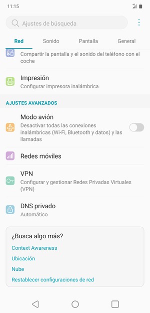 Desplácese y seleccione Redes móviles