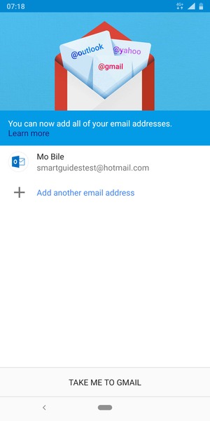 Select TAKE ME TO GMAIL