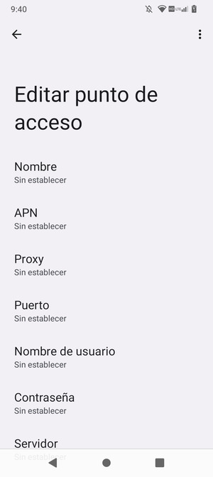 Introduzca la información de MMS