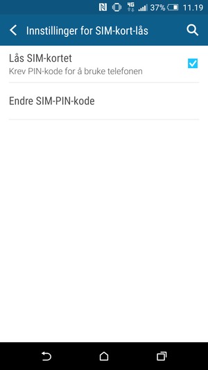 Velg Endre SIM-PIN-kode