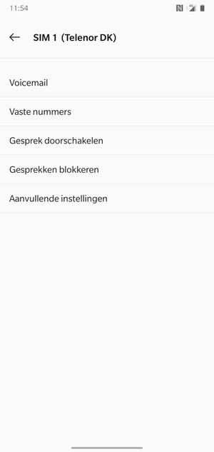 Selecteer Voicemail