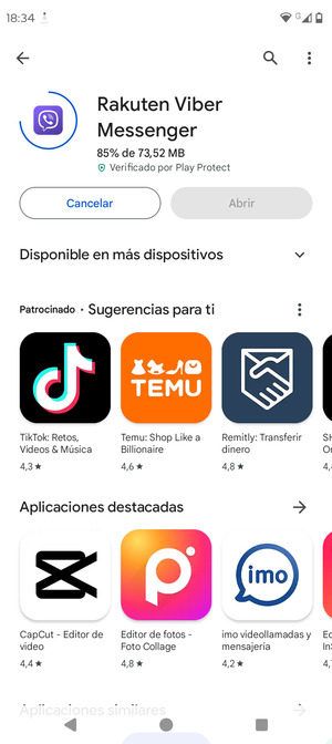 Espere a que el proceso de instalación finalice