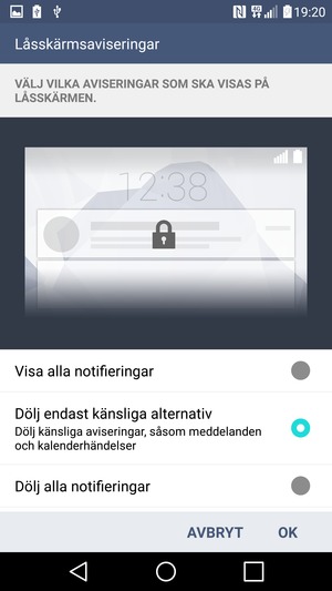 Tryck på ditt föredragna alternativ och välj OK