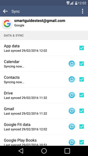 Your information will be synchronised