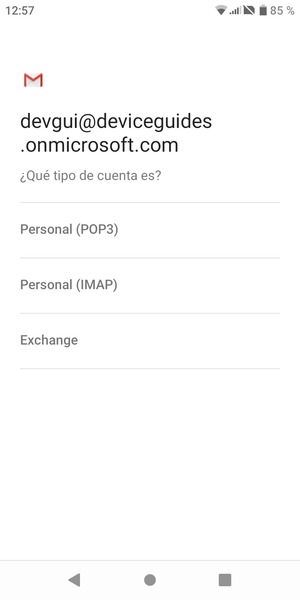 Seleccione Exchange