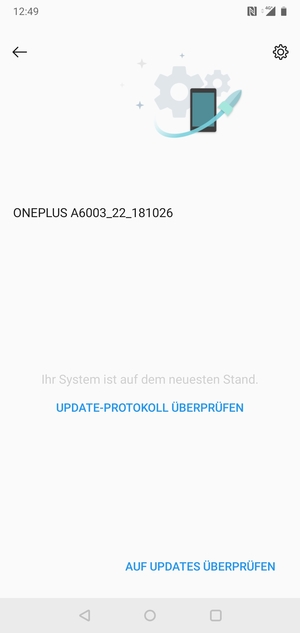 Falls Ihr Handy aktualisiert ist, wird Ihnen der folgende Bildschirm angezeigt