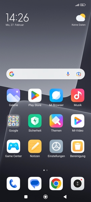Wählen Sie Google