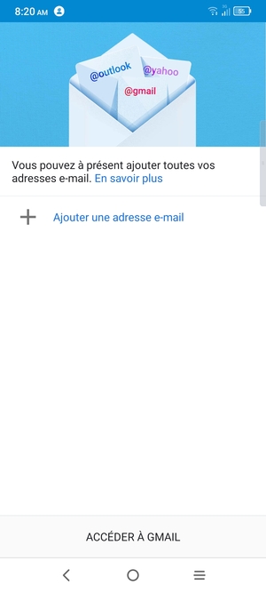 Sélectionnez Ajouter une adresse e-mail