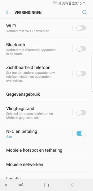 Selecteer Mobiele netwerken