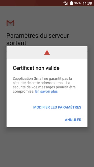 Sélectionnez MODIFIER LES PARAMÈTRES