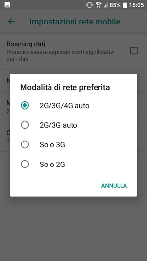 Seleziona la tua opzione preferita