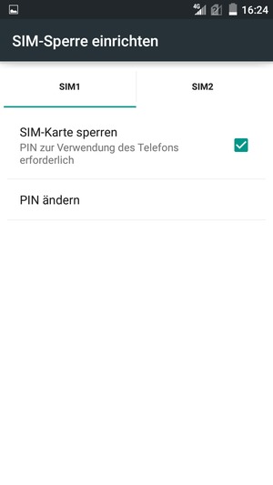 Wählen Sie die SIM-Karte und wählen Sie PIN ändern