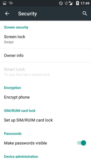 Select Set up SIM/RUIM card lock