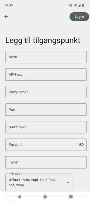 Skriv inn MMS-informasjon