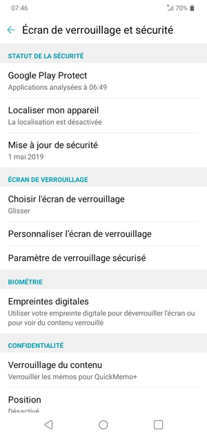 Sélectionnez Choisir l'écran de verrouillage