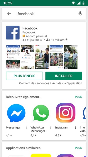 Sélectionnez l'appli