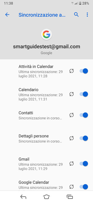 Le tue informazioni verranno sincronizzate