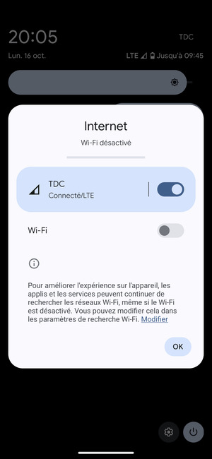 Sélectionnez OK