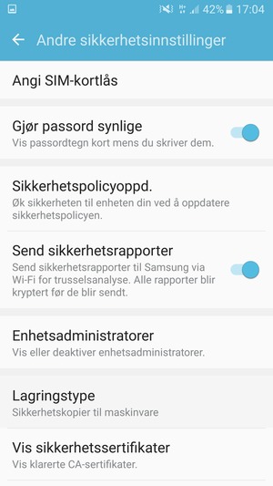 Velg Angi SIM-kortlås